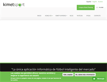Tablet Screenshot of kimetsport.com